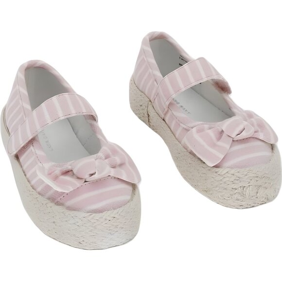 Something Navy Perry Mary Jane Bow Platform Striped Pink/White Kids US 8M - Picture 1 of 6